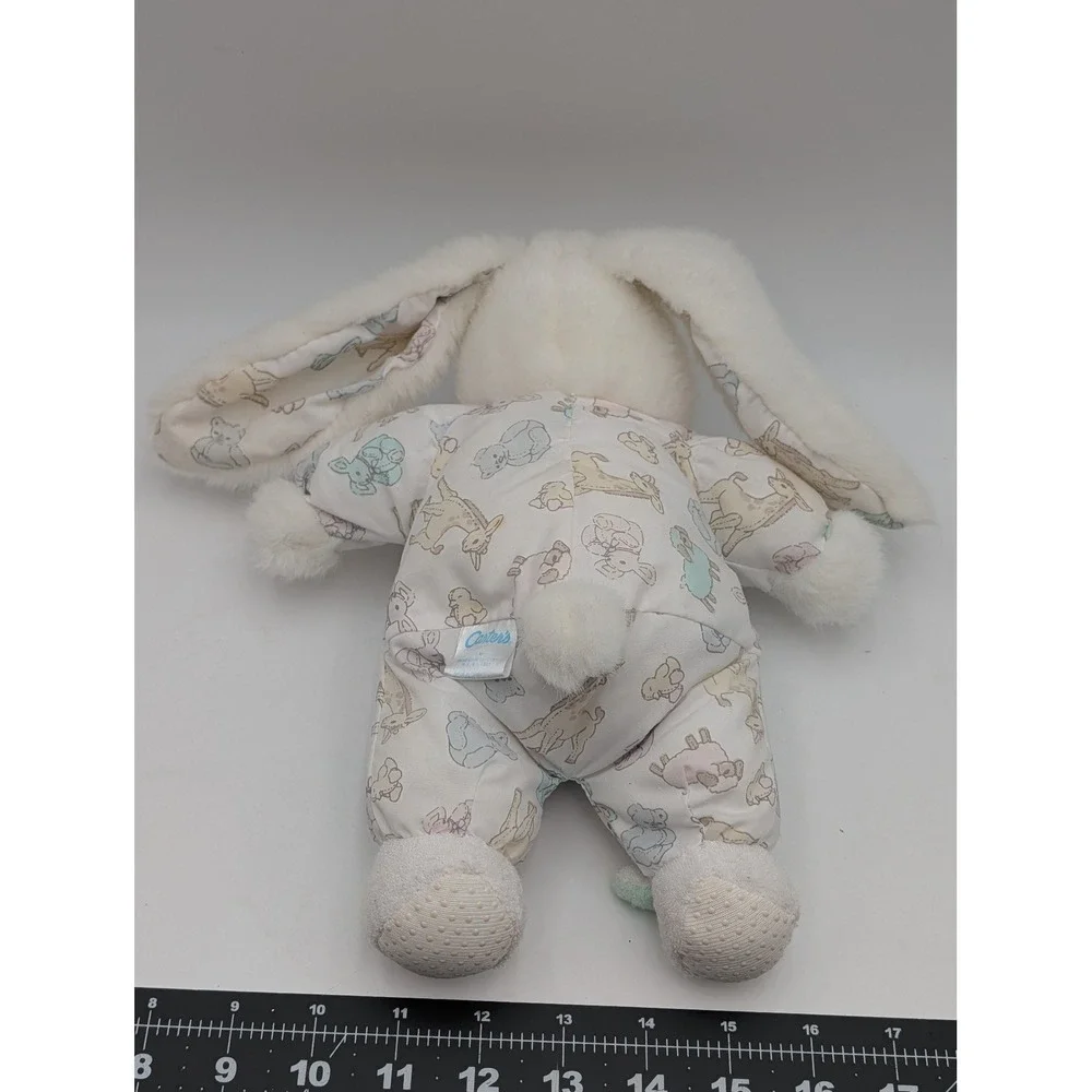 Carters‎ Prestige Rabbit Plush Bunny Terry Cloth Slippers 11 Inch Rattle Stuffed